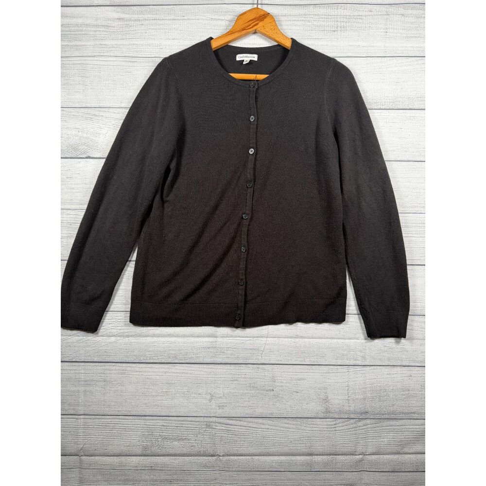 Croft & Barrow Women's XL Dark Brown Button Front Knit Cardigan Sweater 4292